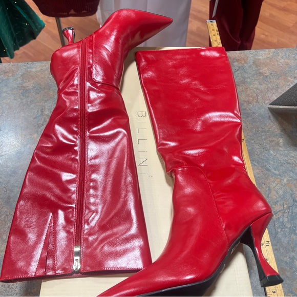 Red Knee High Dress Boot size 9 by Bellini - Picture 5 of 7